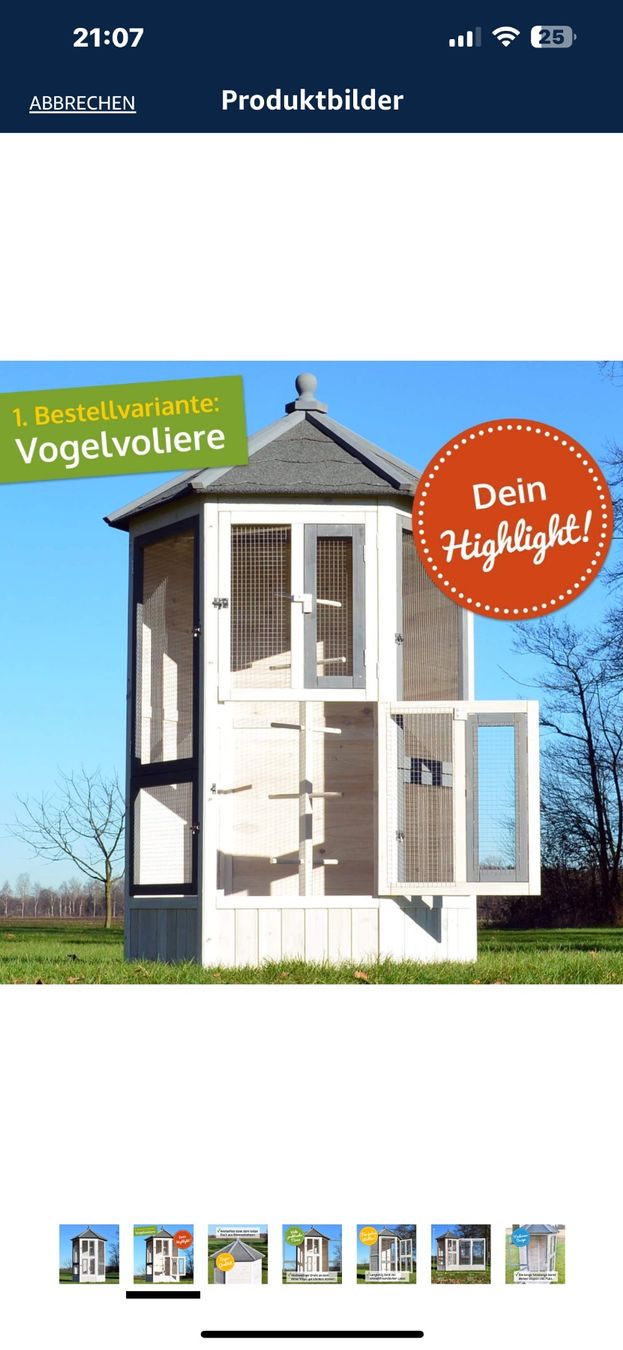 Casette per uccelli: + Premium XXL Vogelvoliere mit Sitzstange – Nuovo e nell'imballaggio originale da Amriswil venduto da JaJa-Express