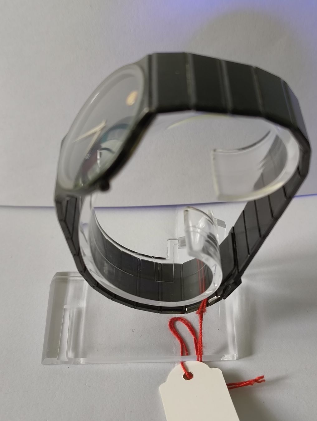 Movado Orologi: Edle Movado Museum Watch, Schwarz – Usato da Zürich venduto da Montres_P 1