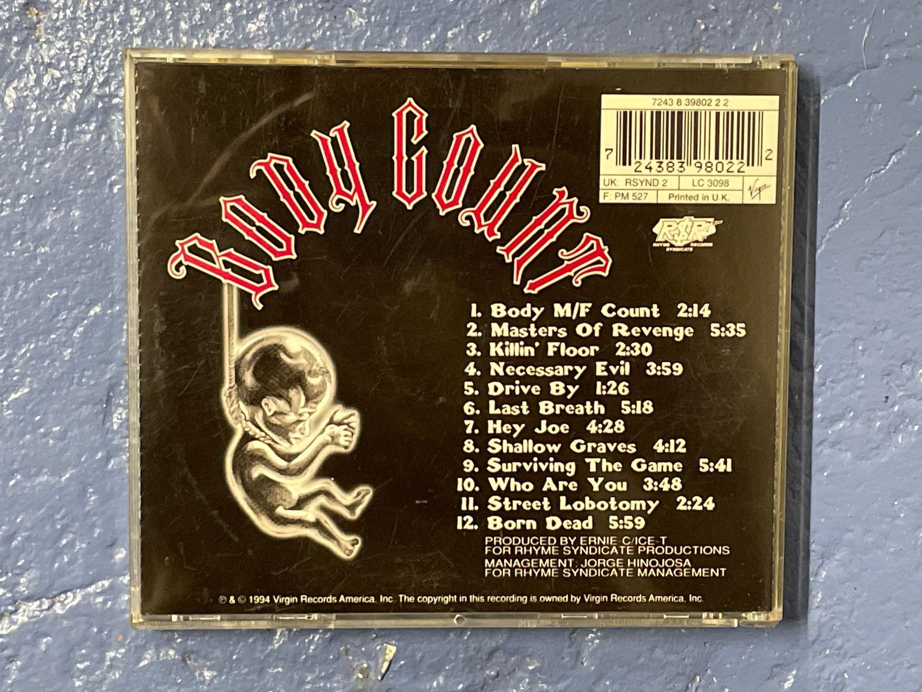 CDs: [CD] BODY COUNT - Born Dead (1994) – Gebraucht aus Frasnacht von DiskSelection 1