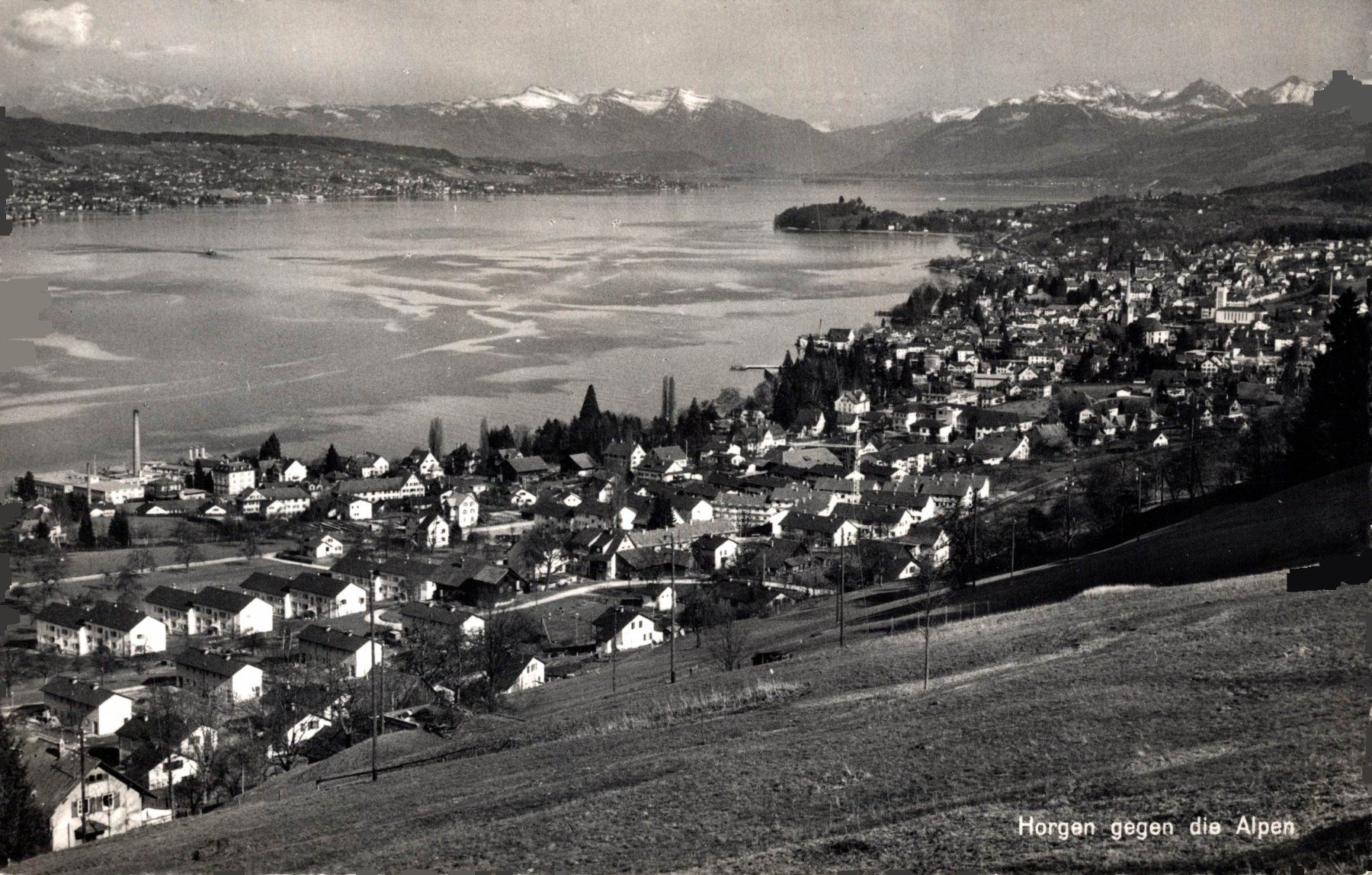 Ansichtskarten: Horgen gegen die Alpen – Gebraucht aus Bronschhofen von Astore