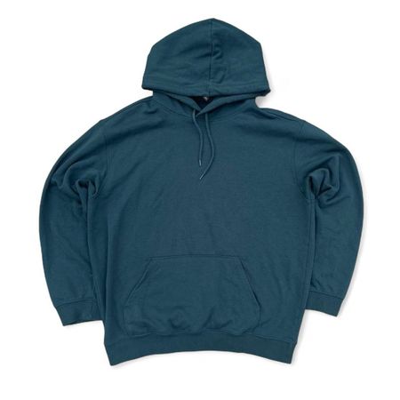 H&M Relaxed Fit Basic Hoodie Green 