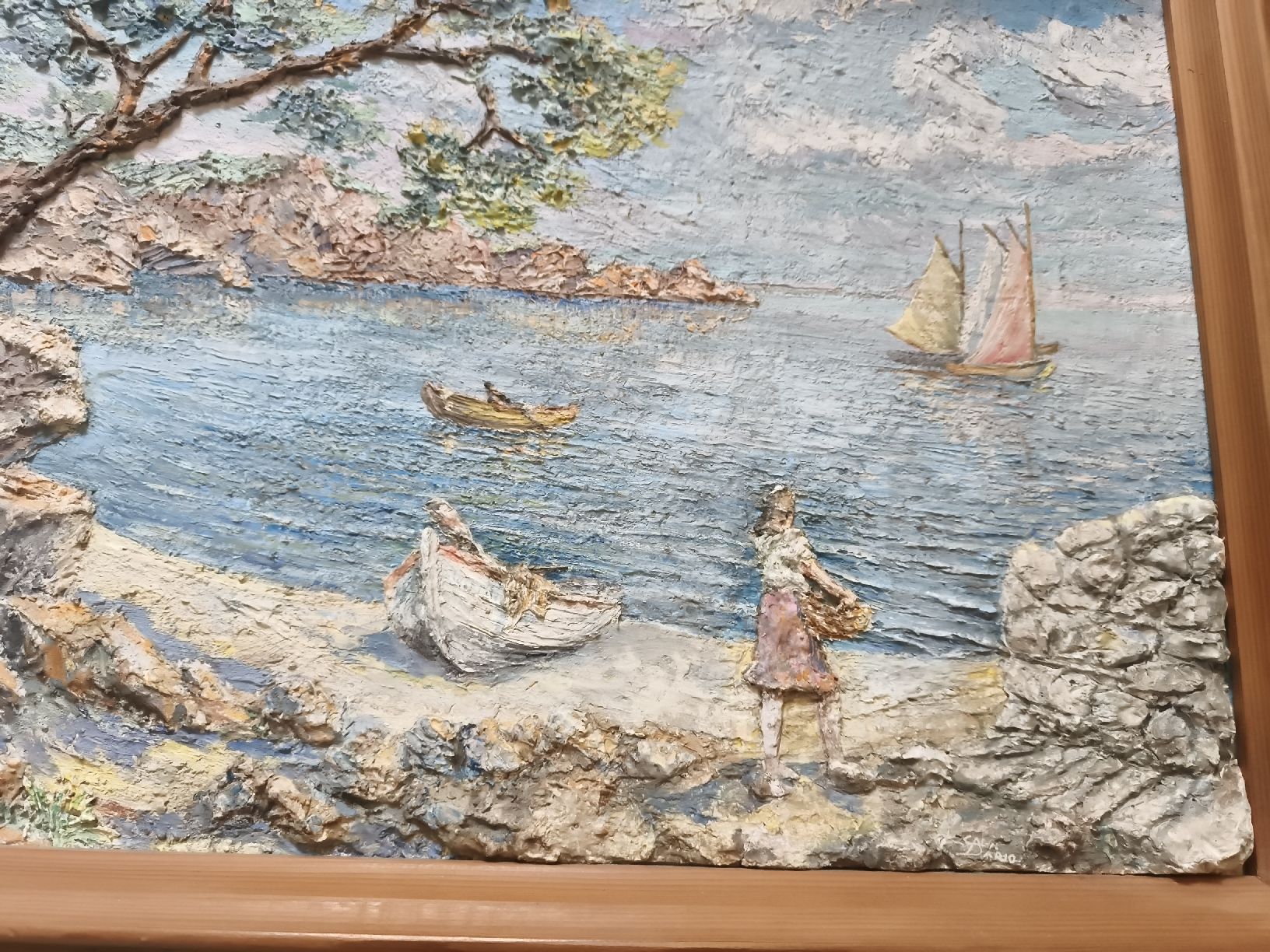 Dipinti: Maritimes Gipsbild/ Ölbild 3D – Nuovo (secondo la descrizione) da Ulisbach venduto da Antikaffin 1