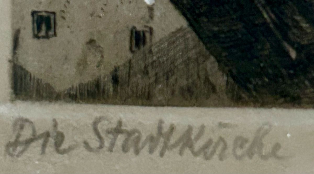 Dipinti: Zwei Radierungen Winterthur von Emil Bollmann – Usato da Frauenfeld venduto da Colonia64 8