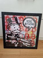 Monopoly Bitcoin Kunstwerk, gerahmt - ein Muss für Fans!
