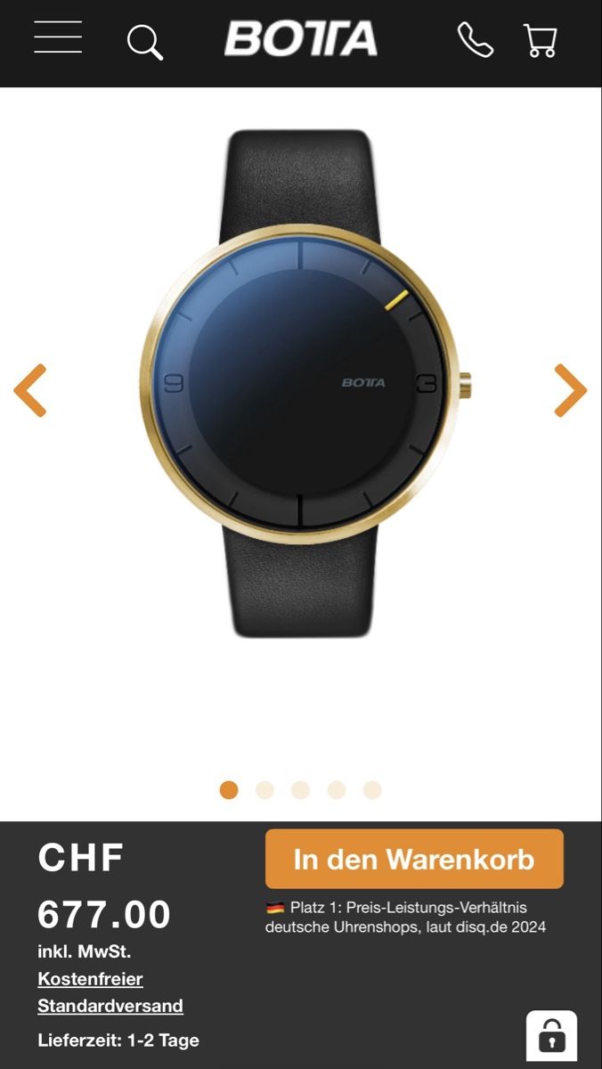 Orologi: Botta Nova Einzeiger Quarzuhr – Nuovo e nell'imballaggio originale da Chur venduto da JohnColtrane67 4
