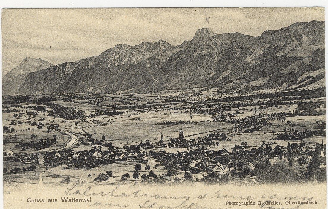 Cartoline postali: Gruss aus Wattenwil 29.06.1908 – Usato da Kirchberg BE venduto da Mgh
