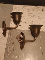 2 Art Deco Wandlampen Messing 