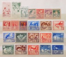 PRO JUVENTUTE: Des timbres neufs */(*) des ans 1912 à 1943