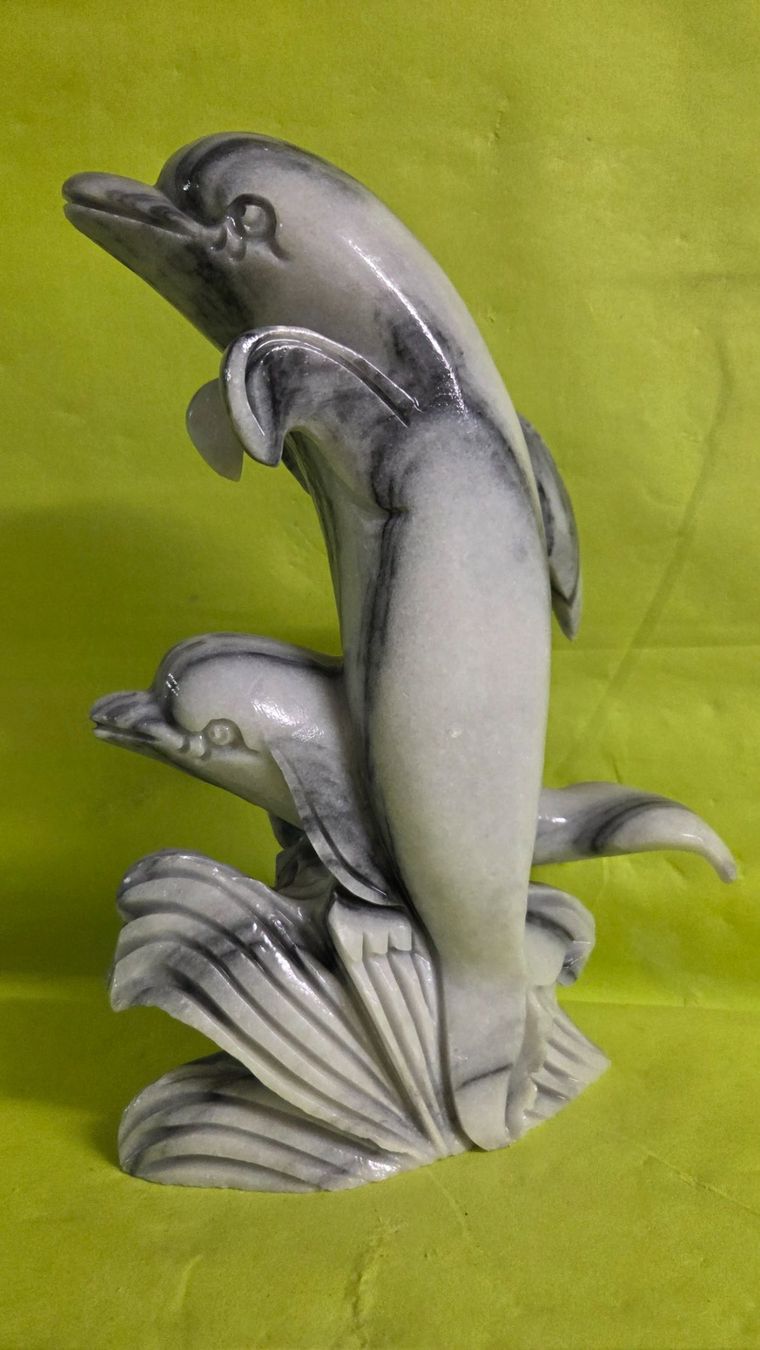 Sculture & Statue: Delfine 30cm aus Marmor – Nuovo (secondo la descrizione) da Roggliswil venduto da Mabelco 1