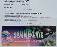 1 Summerdays Ticket für Freitag
