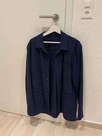 Boggi Milano Jacket / Überhemd, Blau, Gr. L, guter Zustand