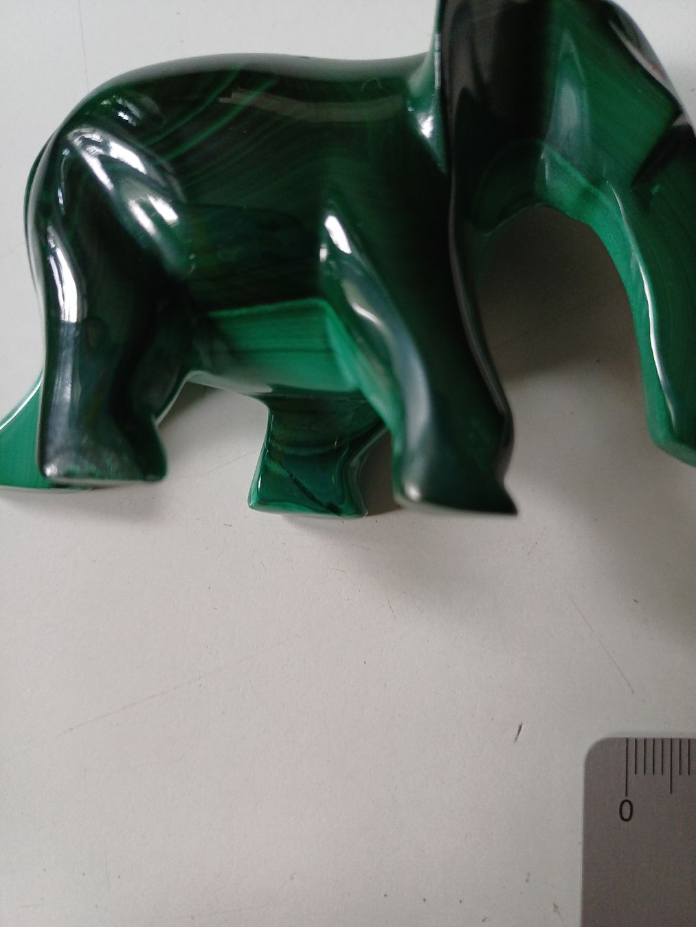Statuette: Vintage Malachit Elefant Skulptur – Usato da Zürich venduto da Avocadokern 4