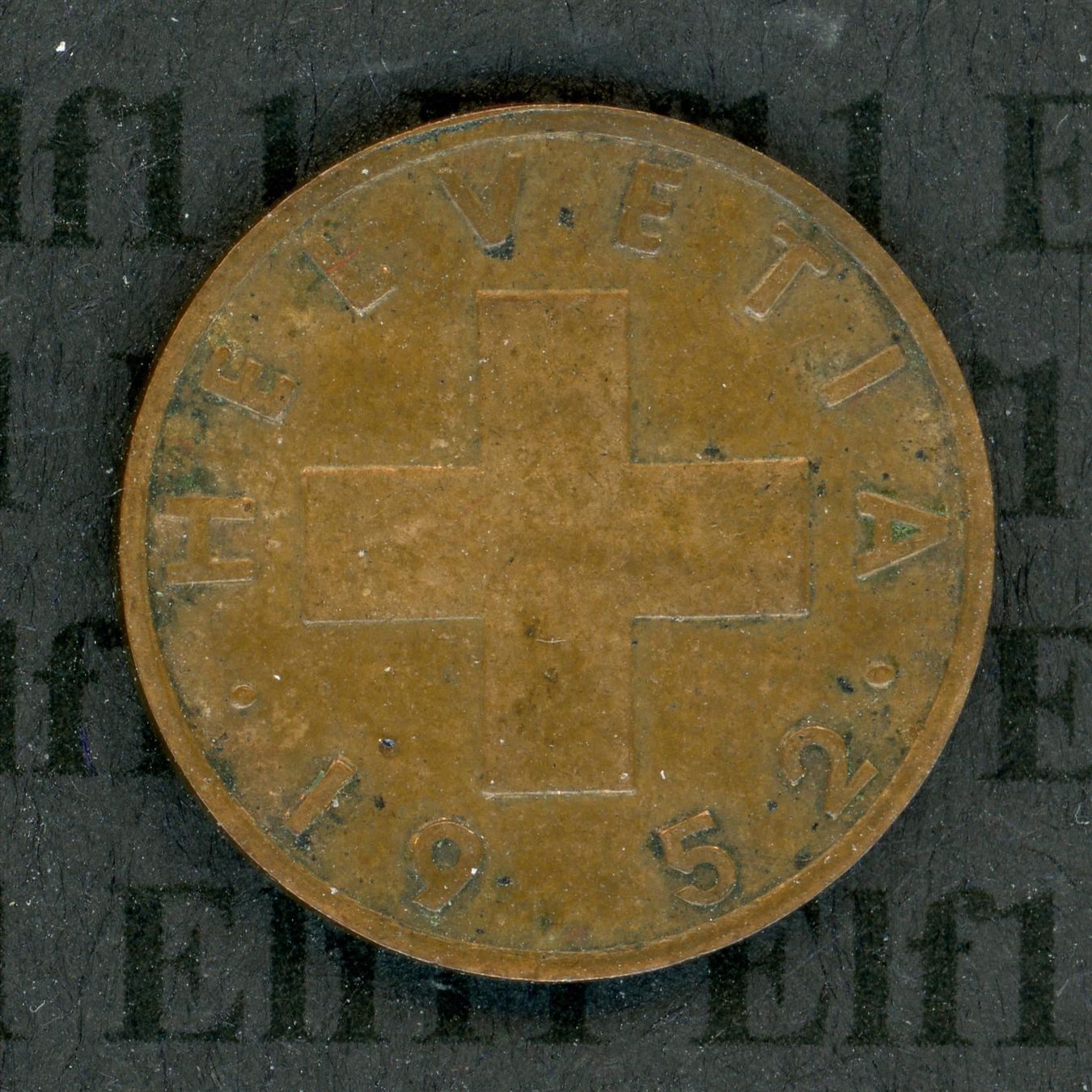 Tutti le monete: CHF___0.01 1952 ss-vz 1 Rappen – Usato da Widnau venduto da Elf11