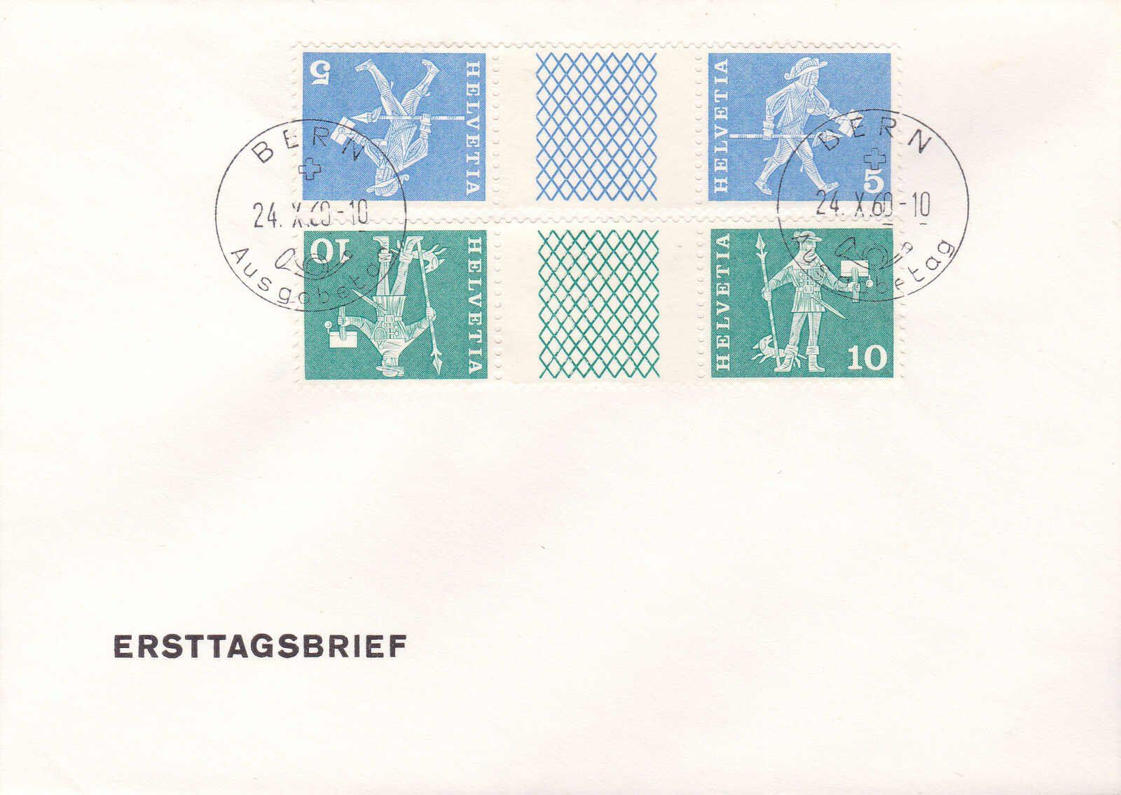Tutti i francobolli: 1966, postgeschichtliche Motive, auf 4 mit "Ersttagsbrief" – Usato da Wenslingen venduto da riger11 2