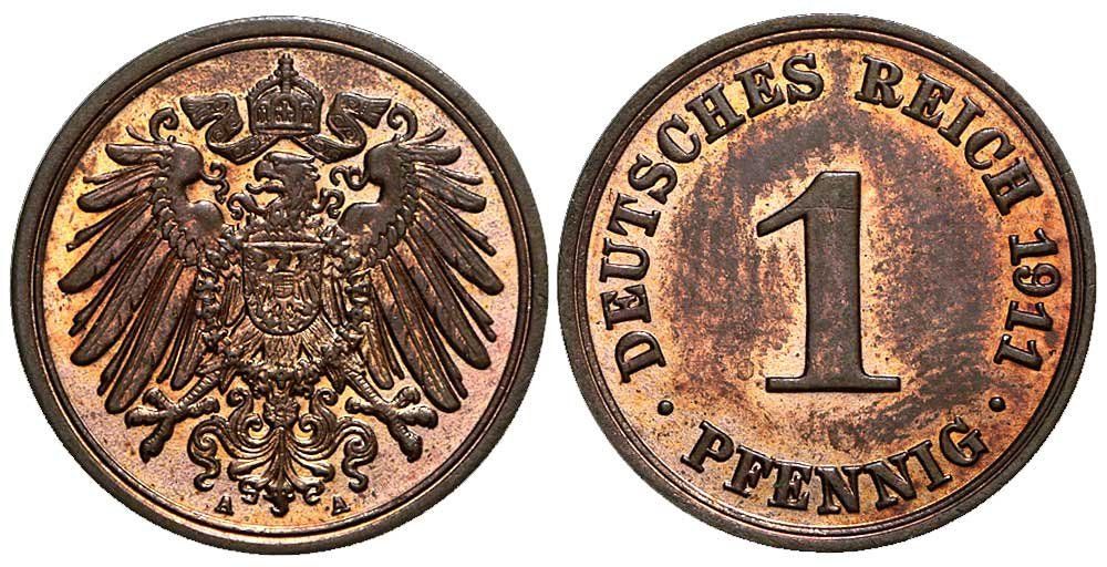Tutti le monete: 1 Pfennig 1911 A – Usato da Chiasso venduto da Novamarketing