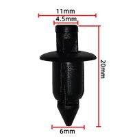 20 Stück 10x 6mm Auto verkleidung Clips