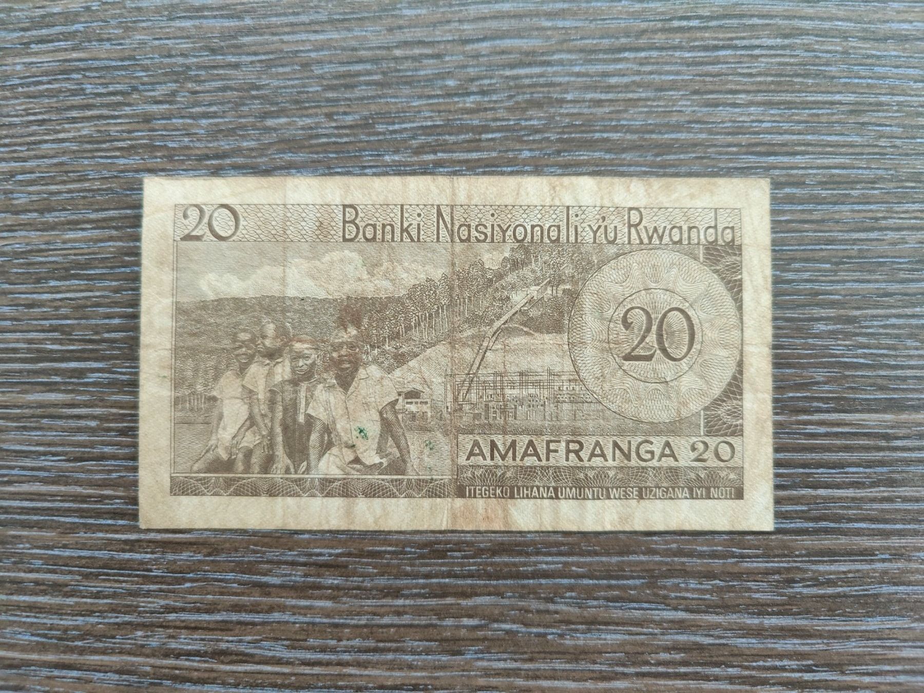 Banconote: Rwanda 20 Francs 15.3.1969 - selten !!!!!! – Usato da Flaach venduto da Lonzo99 1