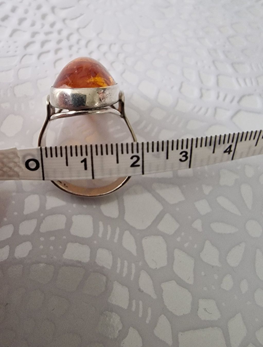 Bagues: Vintage Silberring grosser Bernstein 835 Silber – D'occasion à Baar par romesds88 8
