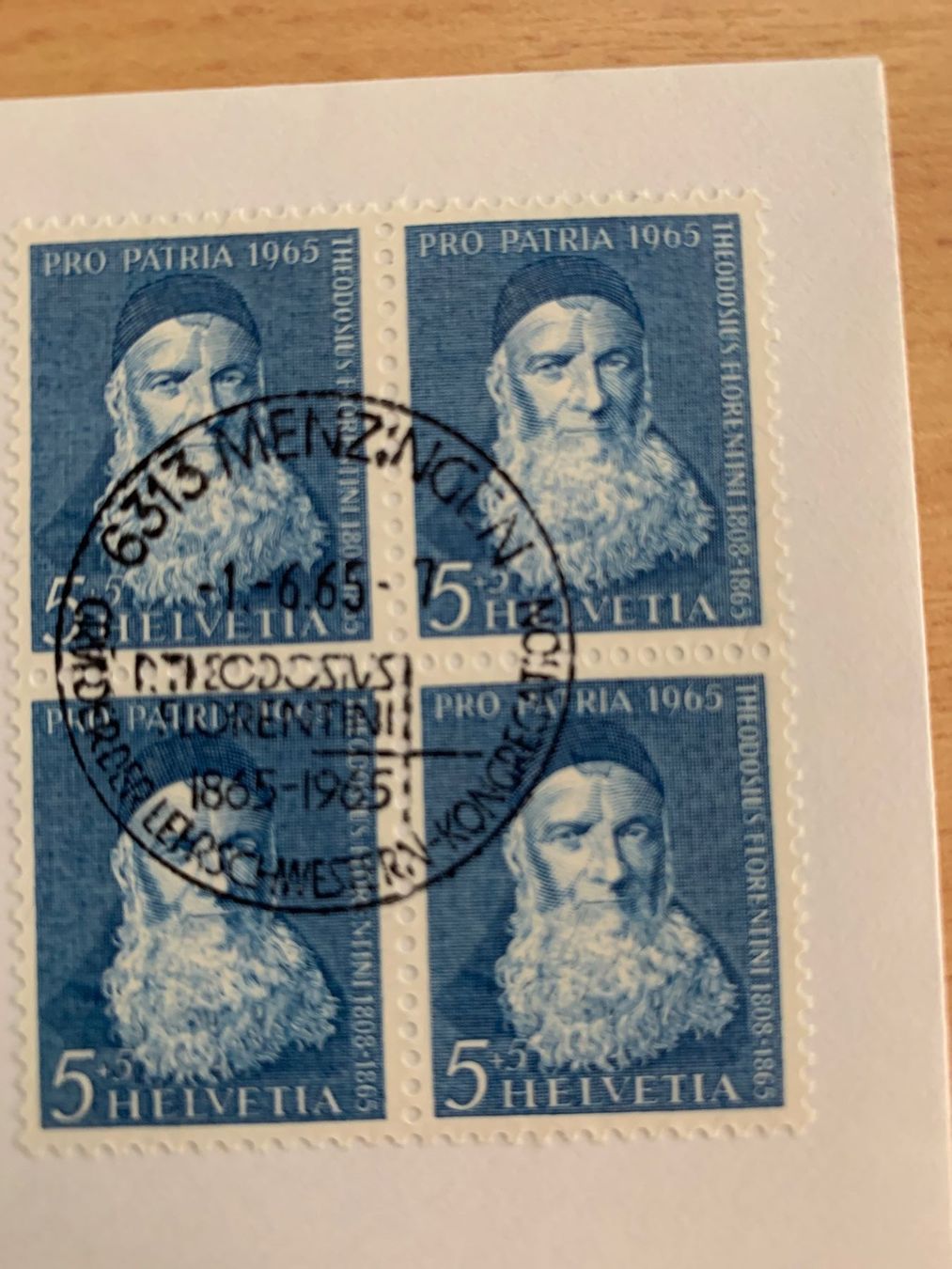 Tutti i francobolli: Theodosius Florentini Ersttagsbrief 1965 Menzingen CHF – Usato da Ibach venduto da lisch3 2