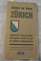 Schulkarte Kanton Zürich Ed. Imhof historisch gebraucht