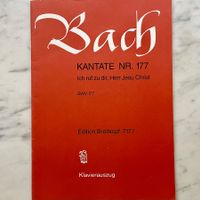 Bach Kantate Nr. 177 Klavierauszug Edition Breitkopf 7177