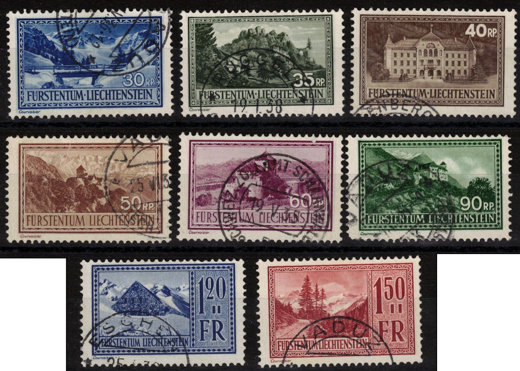 Tutti i francobolli: 1934  Landschaftsbilder    gestempelt   SBK 228.00 – Usato da Mellingen venduto da Ginger