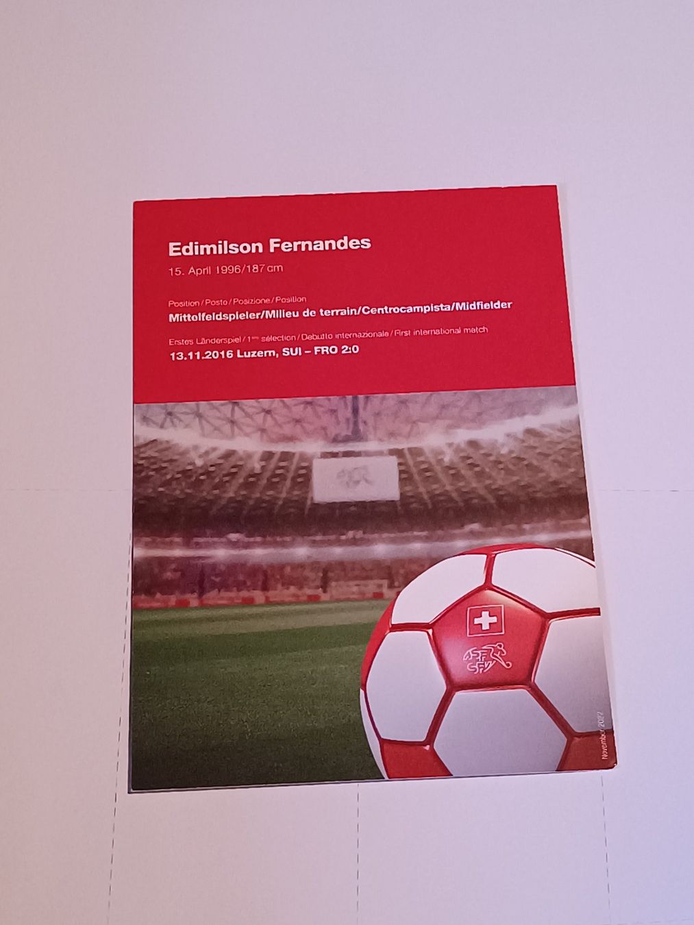 Autogramme: Edimilson Fernandes -  original Autogramm – Gebraucht aus Menziken von Artographs 1