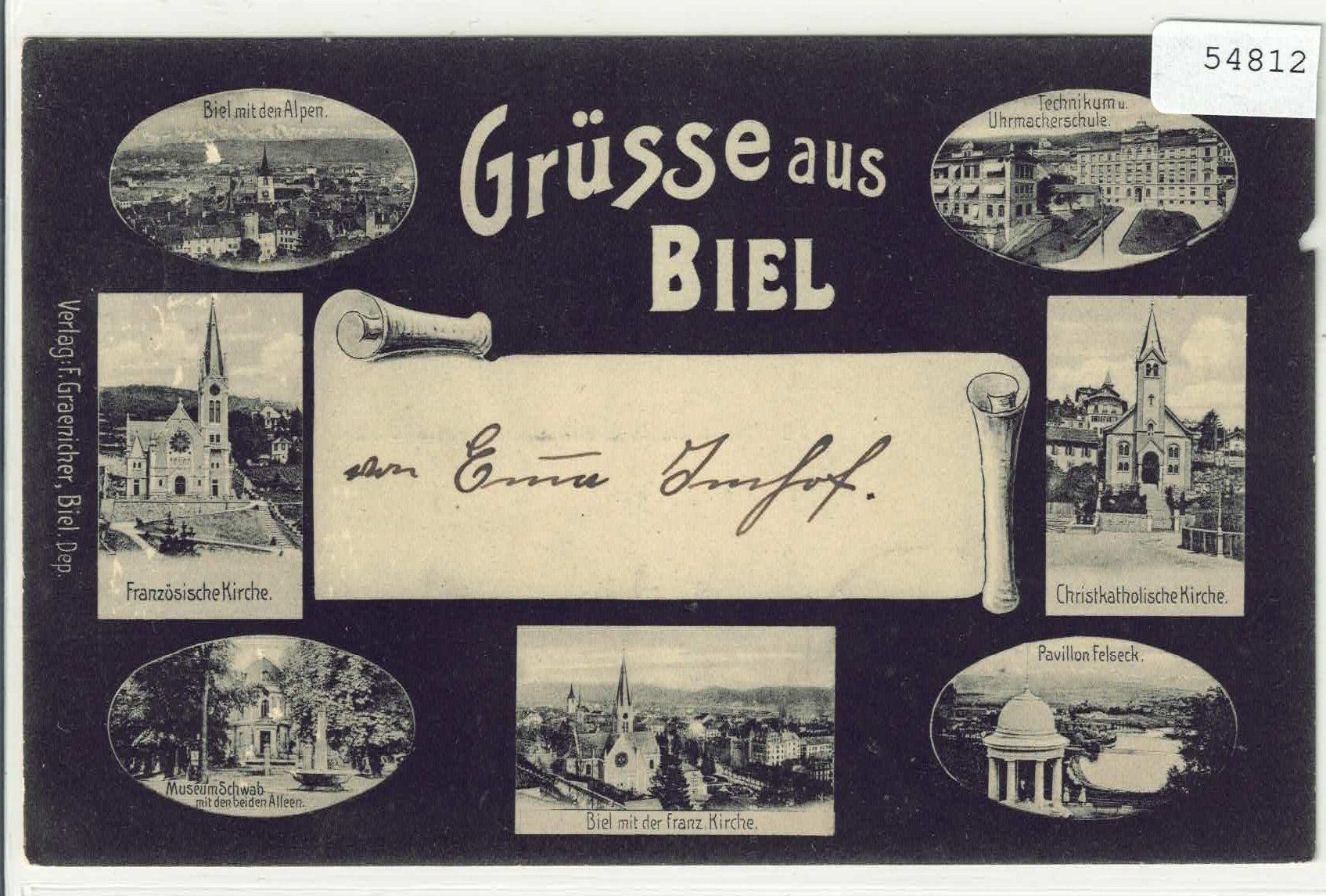 Cartoline postali: Grüsse aus Biel - Multiview – Usato da Ettingen venduto da Kartenplanet