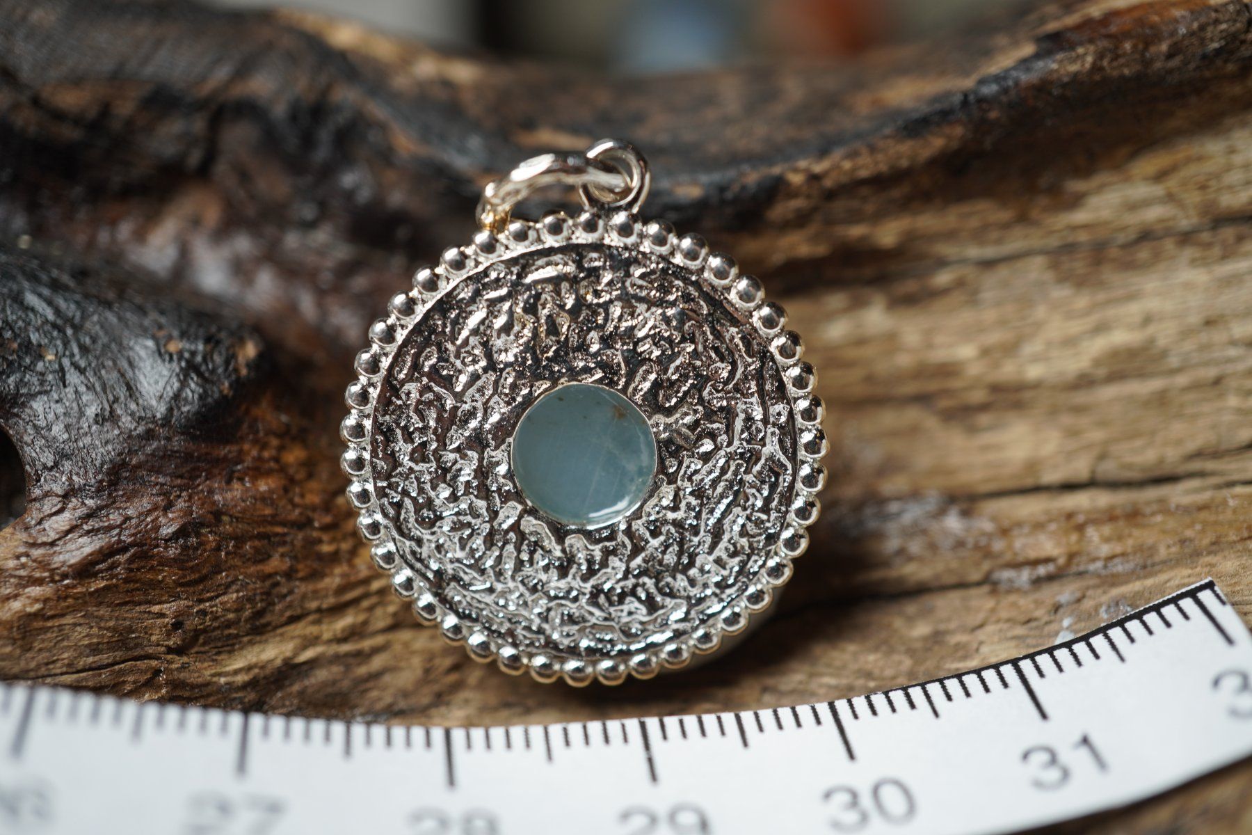 Ciondoli: Aquamarin    Rund        Anhänger   925 Silber – Nuovo e nell'imballaggio originale da Balgach venduto da top_silver 6