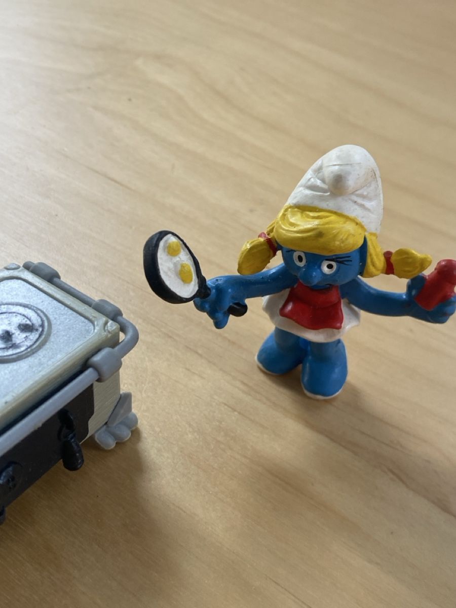 Schleich Statuette: Schlumpfine am Kochen – Usato da Tuggen venduto da Haribo3000 1