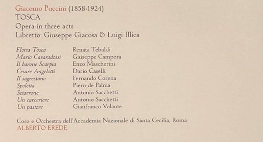 CD: Puccini - Tosca (Tebaldi) – Usato da Grüningen venduto da azulamarillo 2