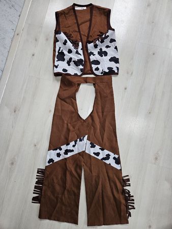 Fasnachtskostüm/Karneval Cowboy Kostüm Gr. 140, Weste & Hose