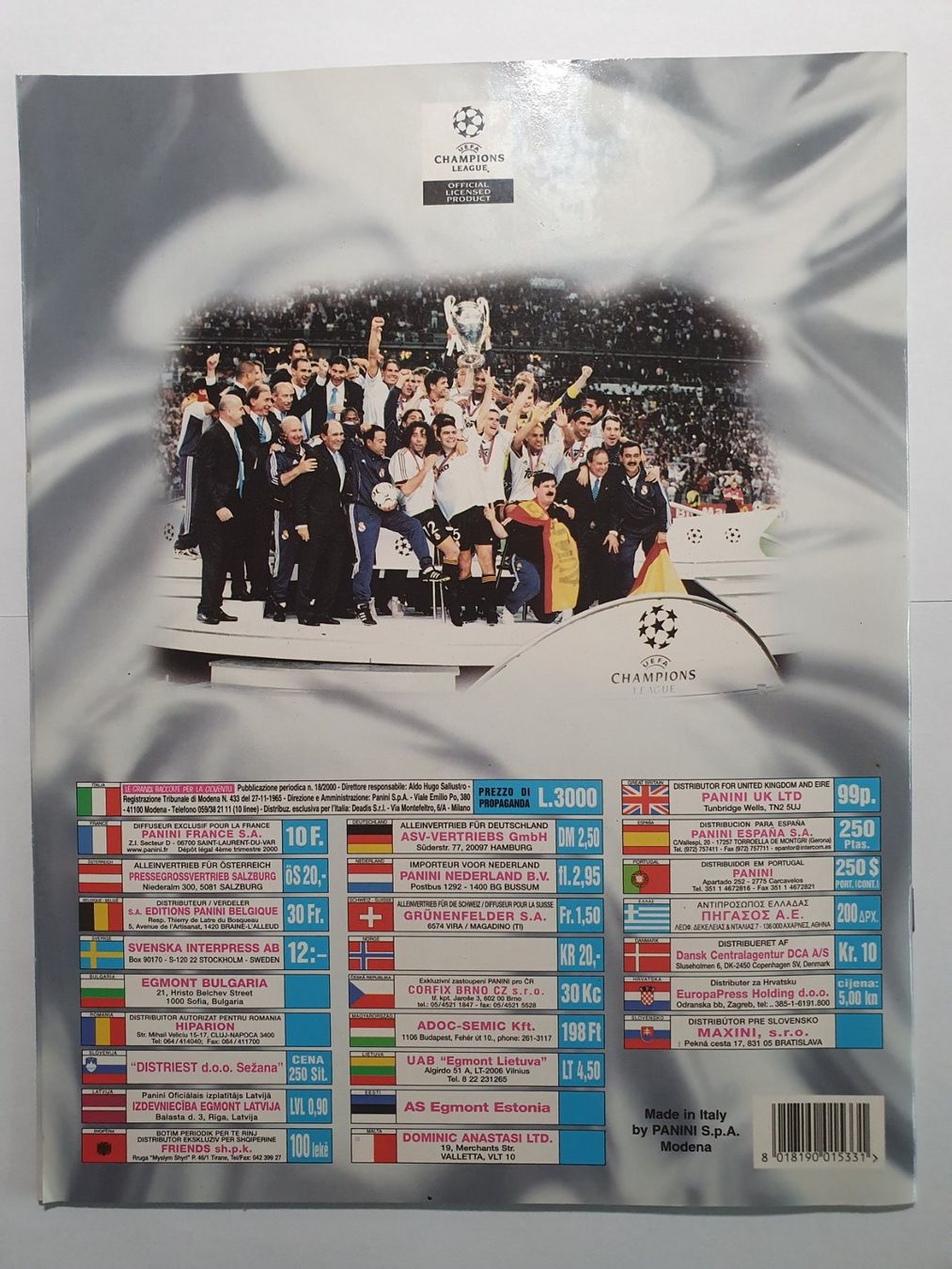 Panini Album: Panini Champions League 2000/2001 Leeralbum – Nuovo (secondo la descrizione) da Luzern venduto da Family_guy 1