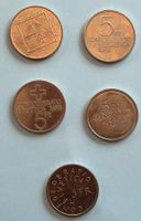 5 pièces de 5 francs suisse commémoratives 1975/78/83/86/87