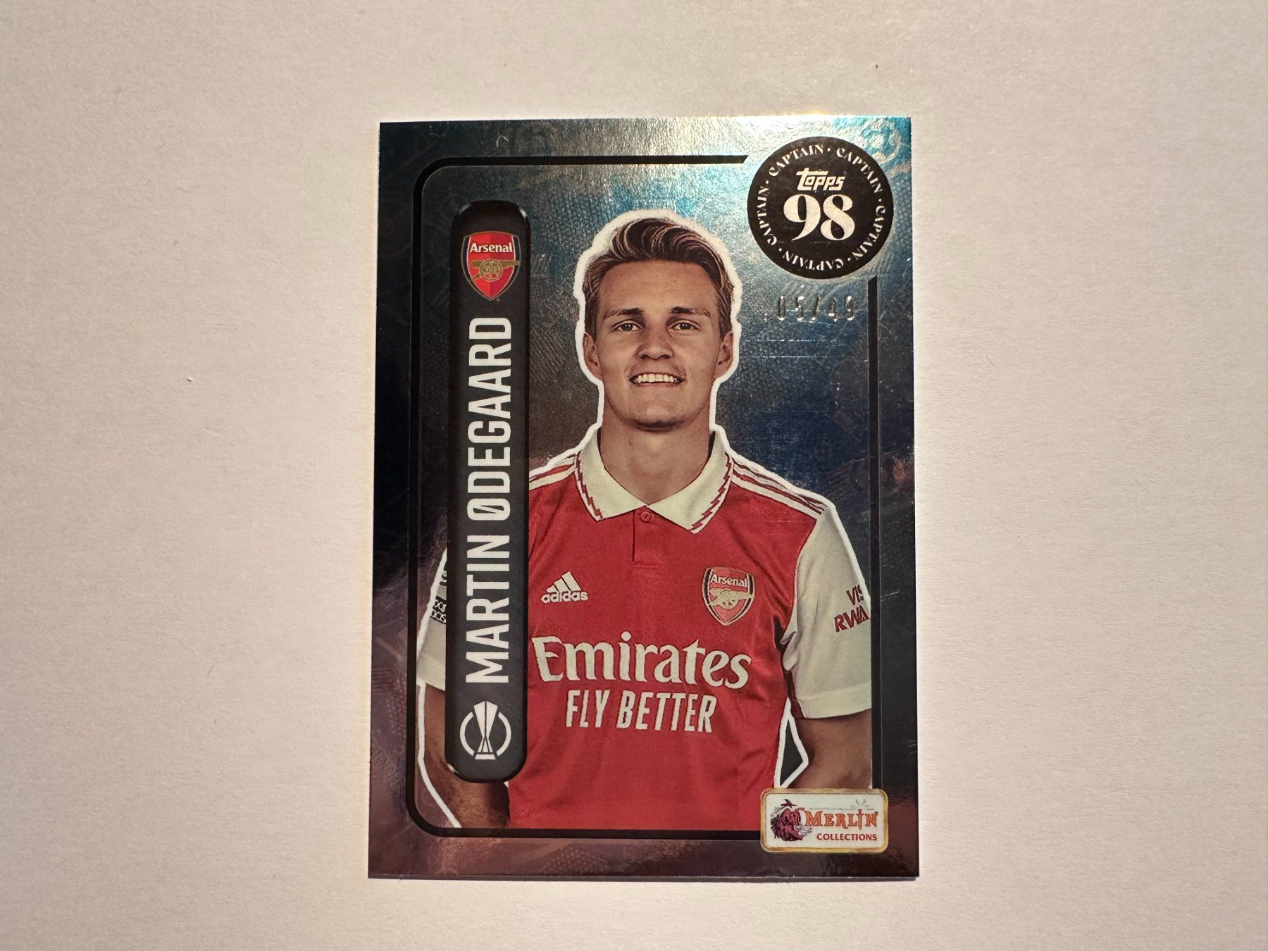 Topps Sammelbilder & Trading cards: Martin Odegaard 2022 Topps Merlin Heritage 98 05/49 – Gebraucht aus Hagendorn von Pokecollectorch 1