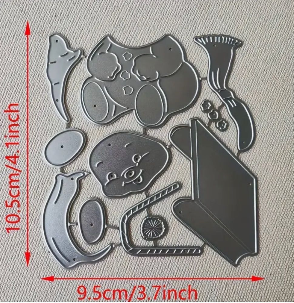 Schablonen: Schneemann auf Schlitten - Stanzschablone – Neu und originalverpackt aus Frenkendorf von jazzplatten 1