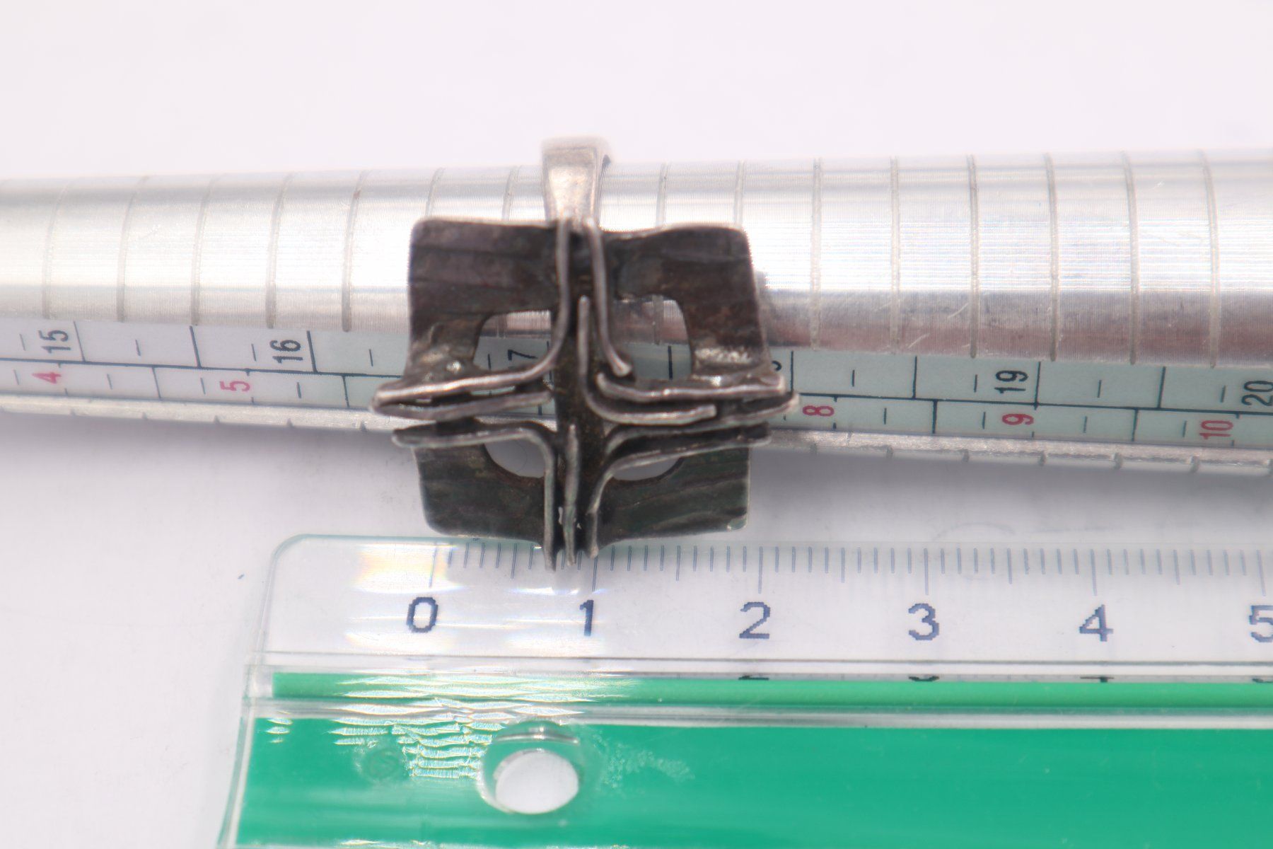 Anelli: Silber Designer Ring, imposant, Gr. 54 verstellbar, 925 – Usato da Baden venduto da TellsKuchenhaus 6