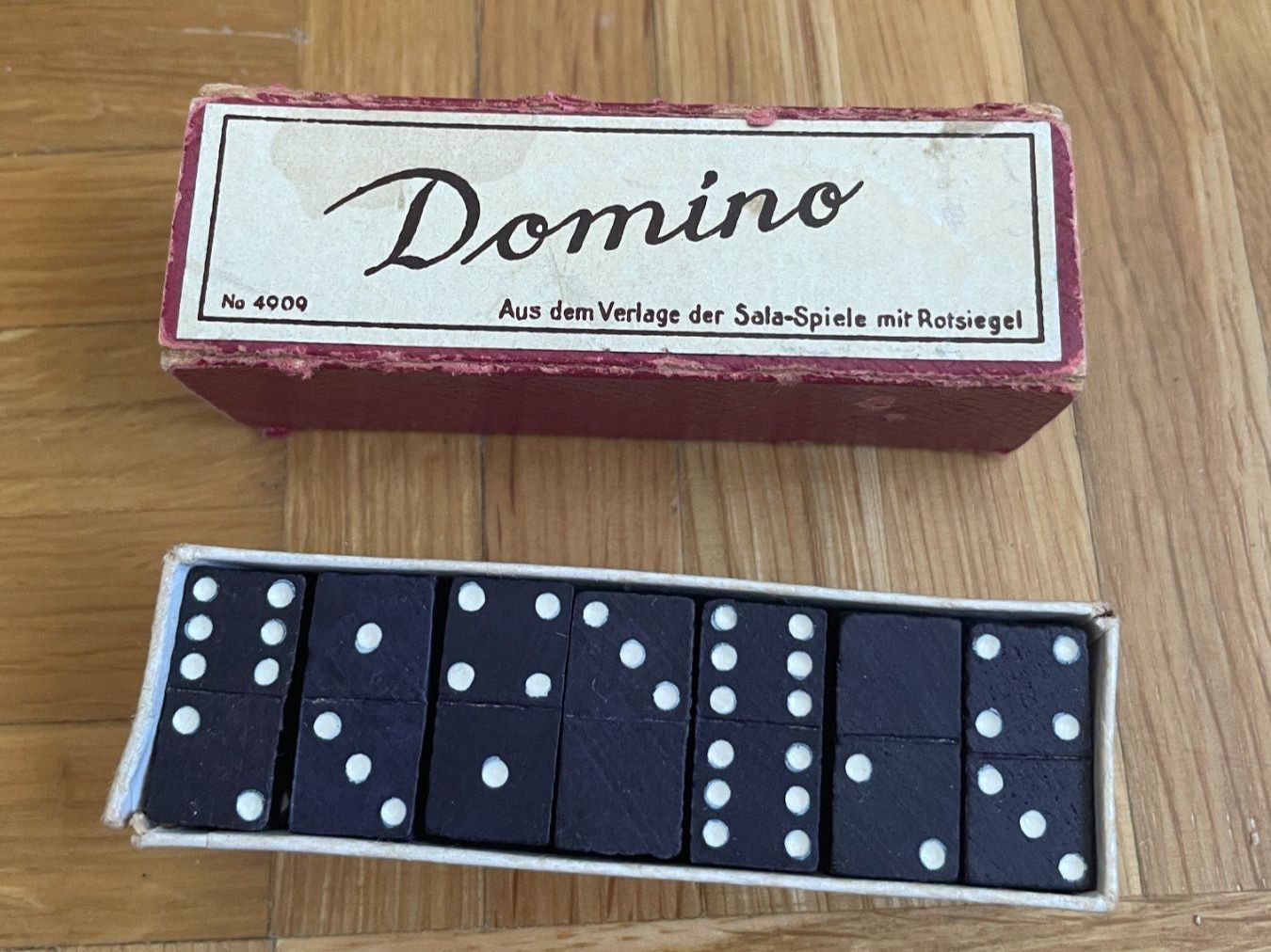 Giochi: Antikes Mini Domino Spiel – Usato da Dietlikon venduto da VintageStudioZurich