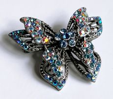 Brosche*Grosse Schmetterling mit Strass*Alt*****