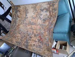 Wandteppich Jagdmotiv, Tapisserie, Gobelin, Top Zustand!