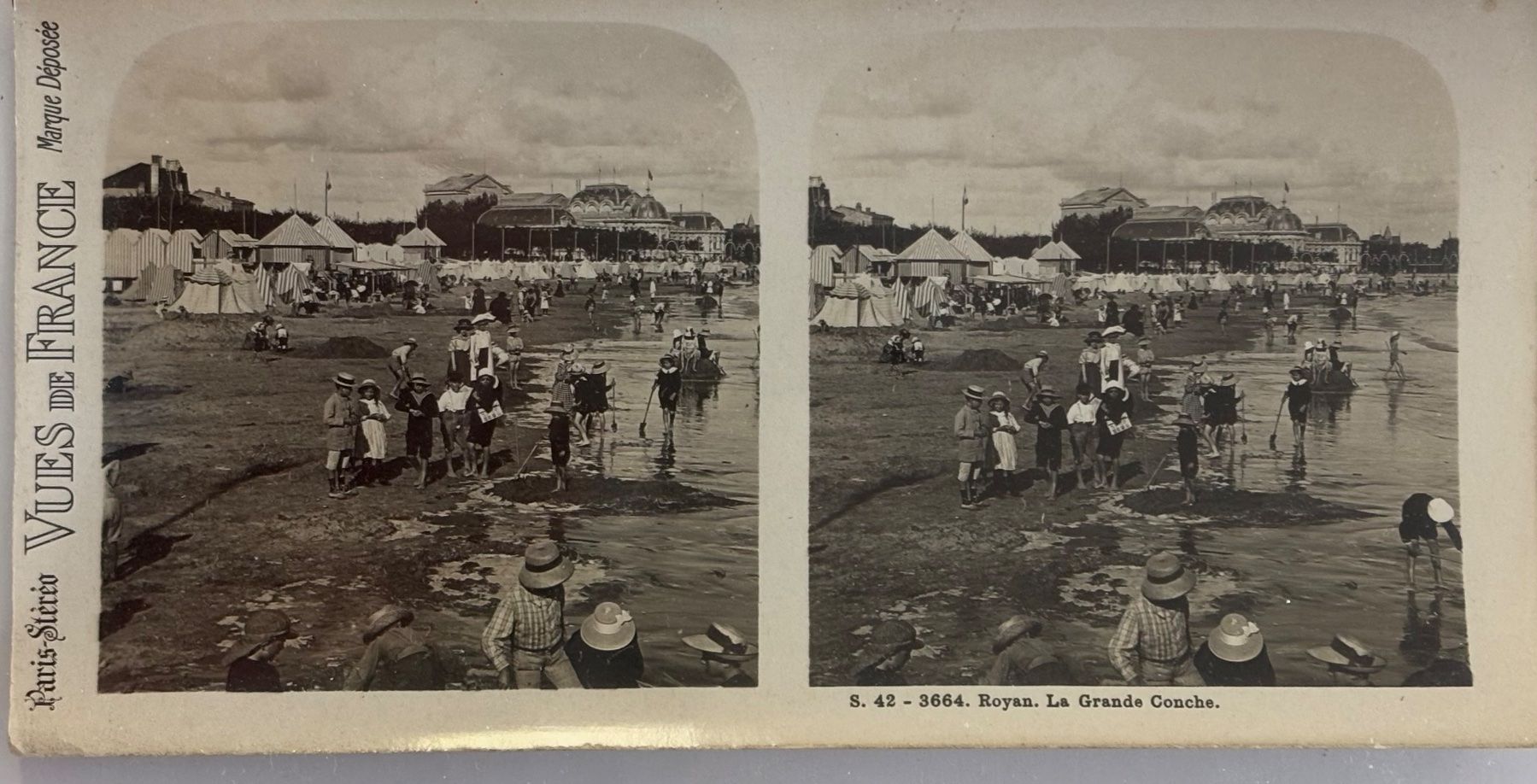 Cartoline postali: Stereofoto, Biarritz, Strand – Usato da Frauenfeld venduto da Merk52