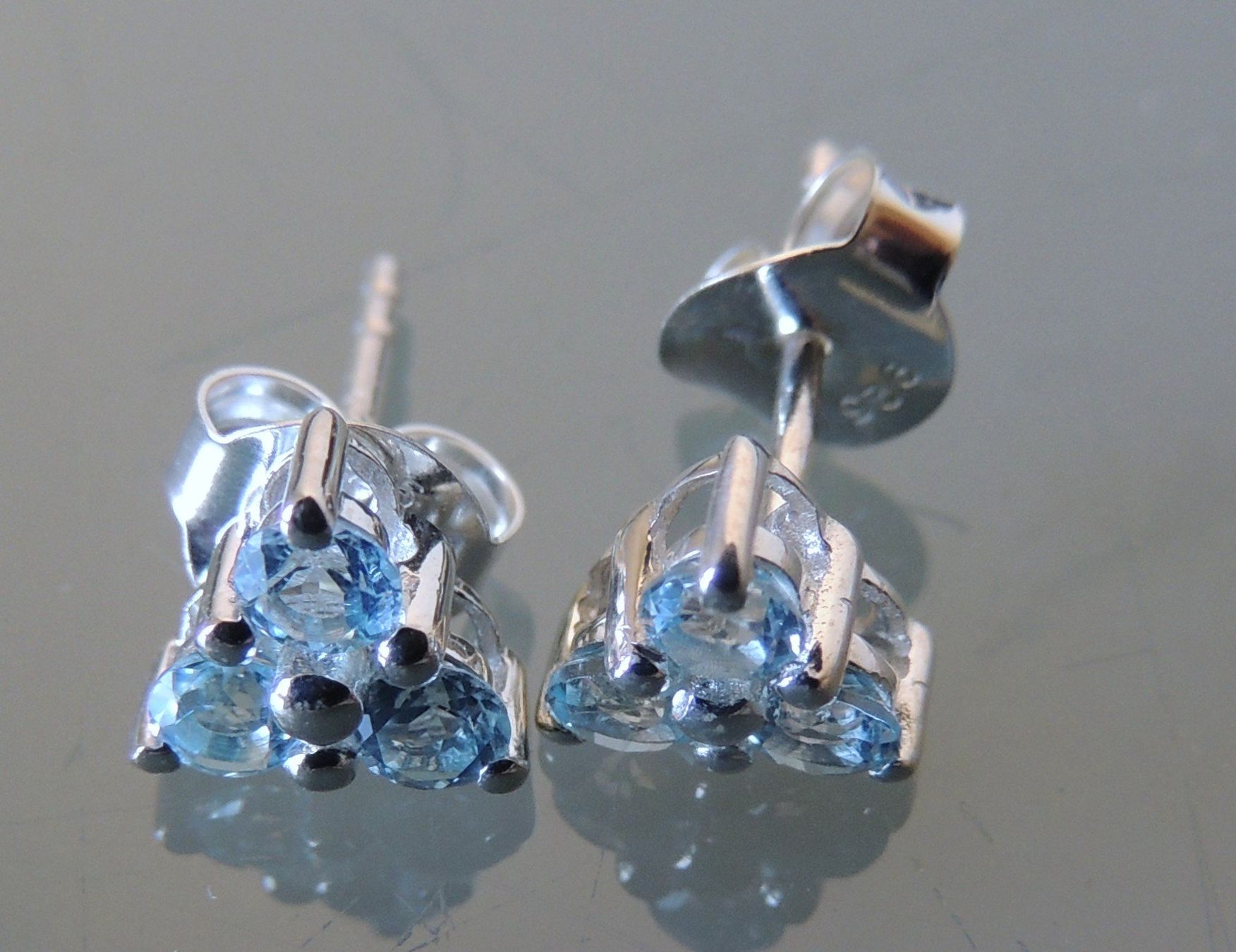 Boucles d'oreille: Topas Silber 925 Ohrstecker – Neuf (Voir description) à Waldenburg par schaller707 1