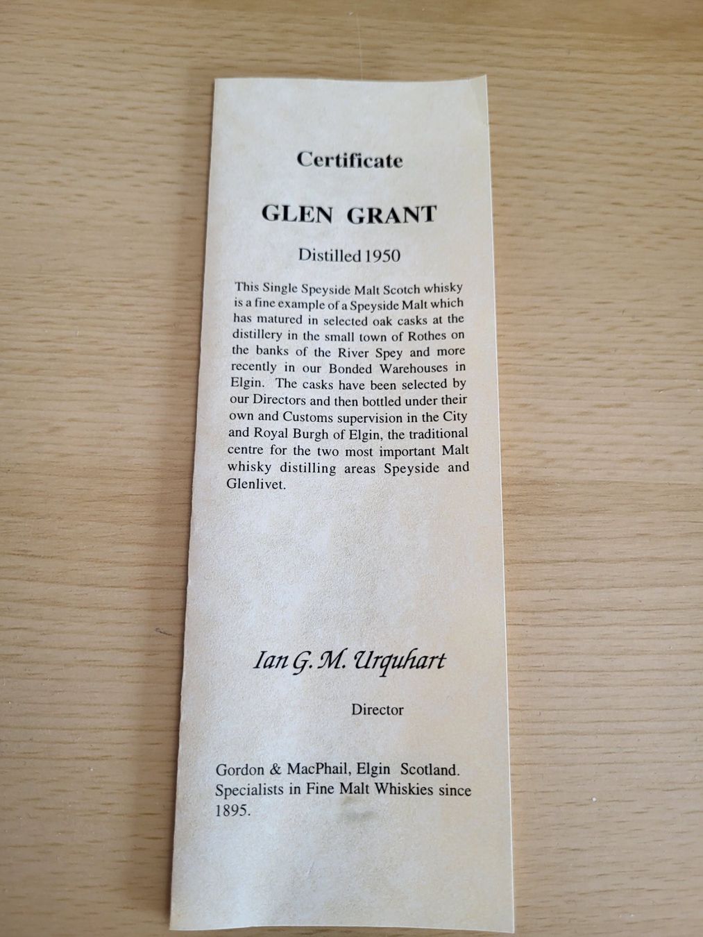 Glen Grant Spirituosen: Glen Grant 1950 Gordon & Macphail – Neu und originalverpackt aus Morlon von yan_y92p 5