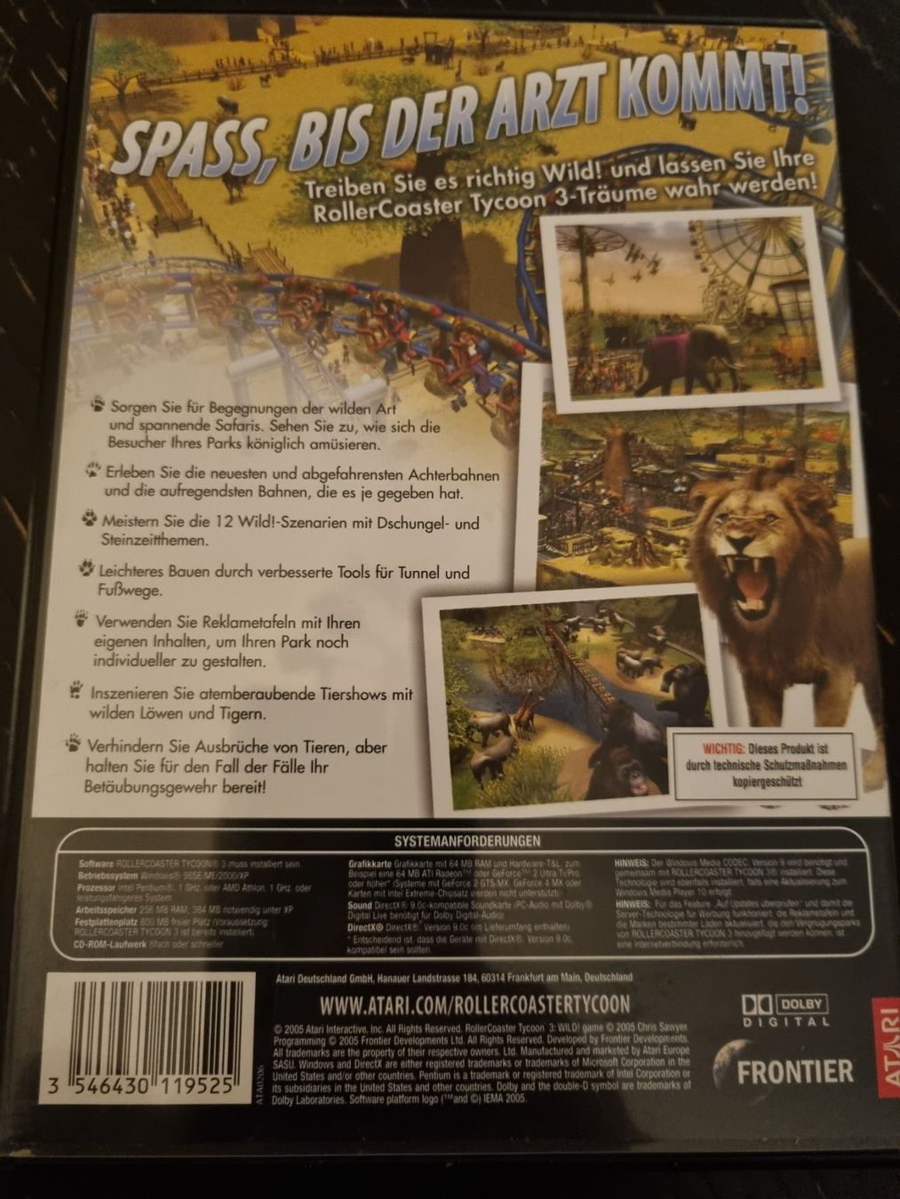 Giochi: RollerCoaster Tycoon 3 Wild PC Spiel – Difettoso da Kaiseraugst venduto da muggel27 1