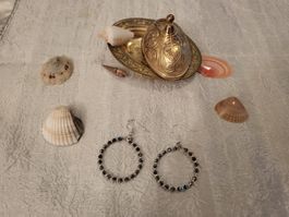 Handgemacht creolen  aus swarovski perlen