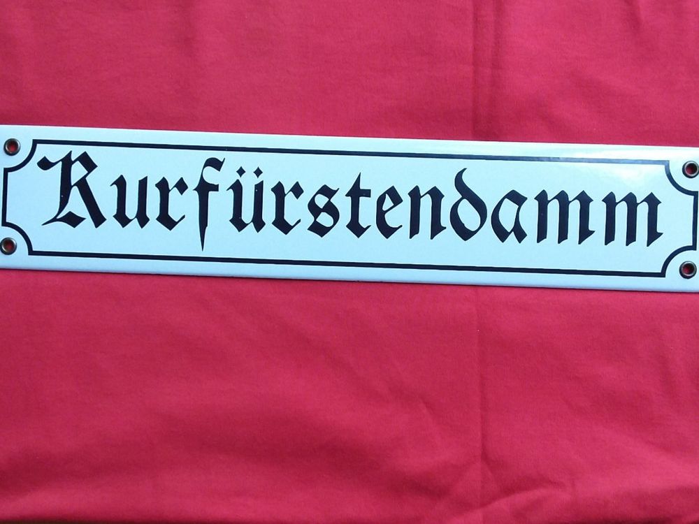 Ecriteaux: Emailschild Kurfürstendamm in alter Schrift – D'occasion à Zürich par sanwit