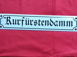 Emailschild Kurfürstendamm Berlin in alter Schrift