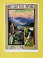 AK Harder-Bahn Interlaken. Plakatmotiv
