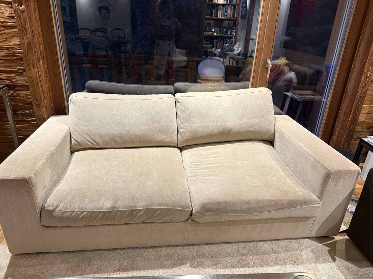 Sofas: 2 canapés beige et brun 200x55x90  – Gebraucht aus Crans VS von carine1958 3