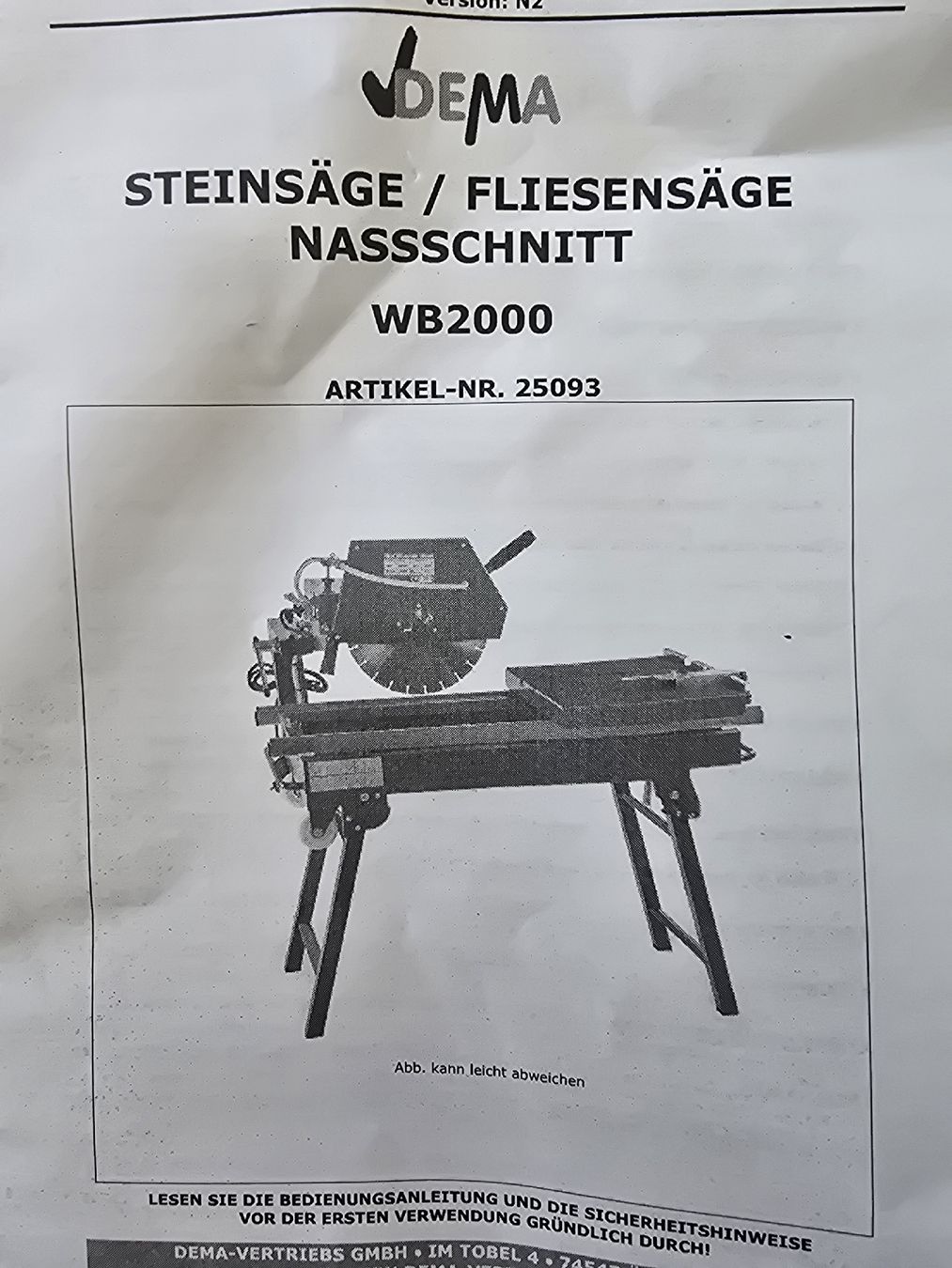 Geba Seghe: Steinsäge, Steintrennmaschine – Usato da Neuhausen am Rheinfall venduto da Ortex 7